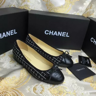CHANEL Shallow mouth flat shoes Women--001